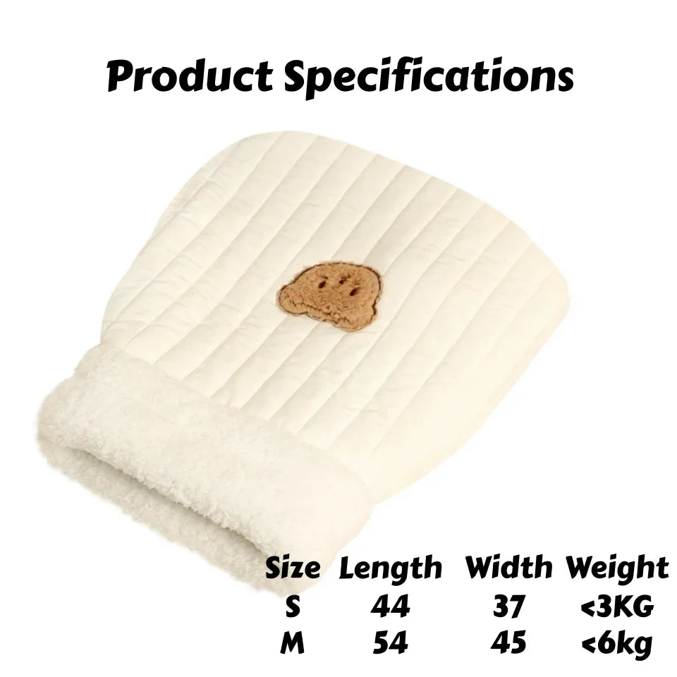 Thermal Plush Cat Cave Bed – Warm Enclosed Snuggle Sack Sleeping Bag for Cats, Hamsters & Small Pets (Winter Cozy Nest)