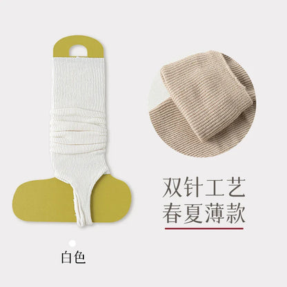 Spring & Summer Thin Knitted Leg Warmers – Trendy Comfortable Calf Socks & Foot Warmers, Red Stockings