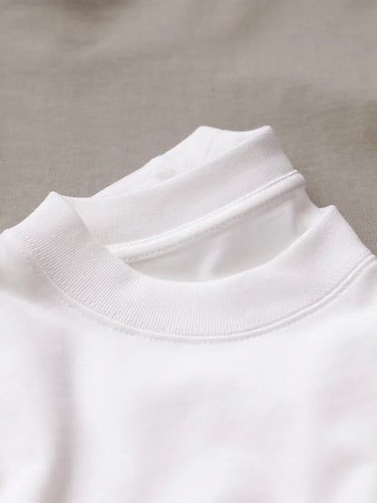 Heavy Cotton Oversized Men’s T-Shirt – 320g Solid Color Drop Shoulder Short Sleeve