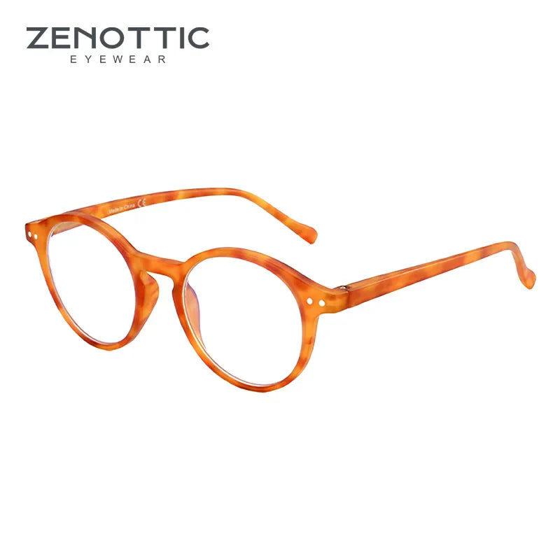 ZENOTTIC 2025 Retro Reading Glasses – Anti-Blue Light Blocking Eyeglasses for Women & Men, Diopter 0 to 4.0
