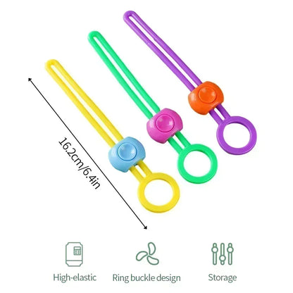 3pcs Food Bag Sealing Strap - Adjustable Freshness Sealing Clips for Portable Data Cable Storage ! Kitchen Gadgets