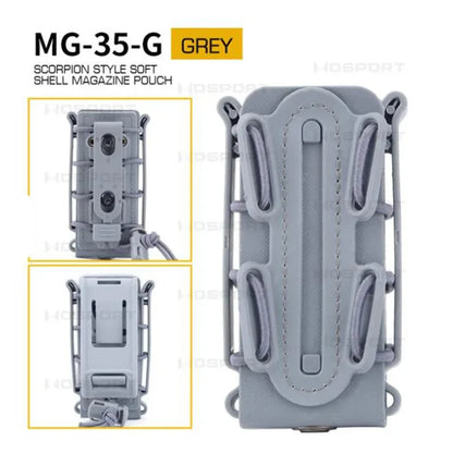Tactical 9mm Single Magazine Pouch – MOLLE Clip, Quick Release FastMag Holder for P226, Glock 17/19, Beretta M9/PX4, Hunting Gear