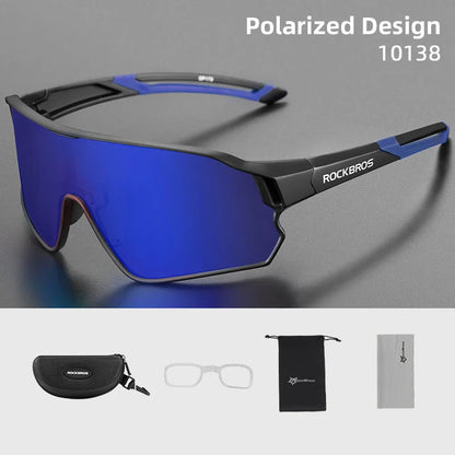 ROCKBROS Polarized Sports Sunglasses — UV400 Cycling Glasses for Outdoor Hiking, Golf & Camping