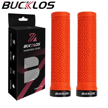 BUCKLOS Lock-On Bicycle Handlebar Grips — Anti-Slip Waterproof MTB Damping Cuffs for Mountain Bikes