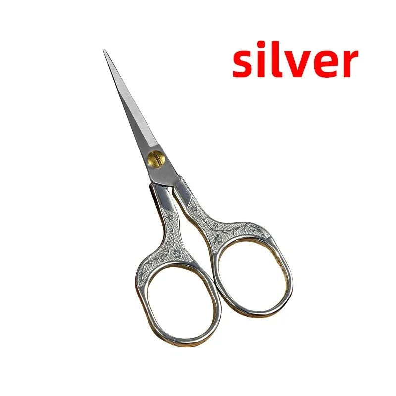 Stainless Steel Fabric Scissors – Colorful Embroidery Sewing Shears for Handicrafts & Household Use