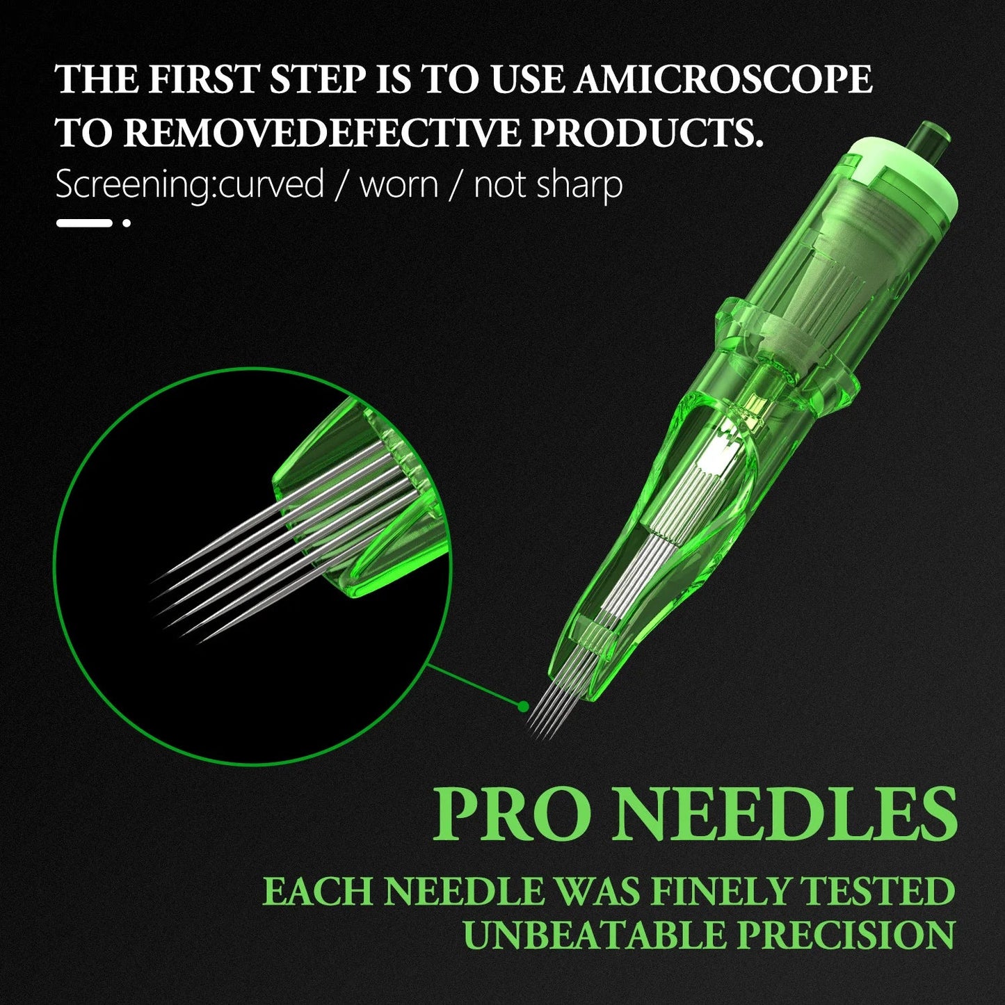 T-Rex 20PCS Tattoo Cartridge Needles - Disposable RL & RM 0.35MM Ink Cartridges for Tattoo Machines