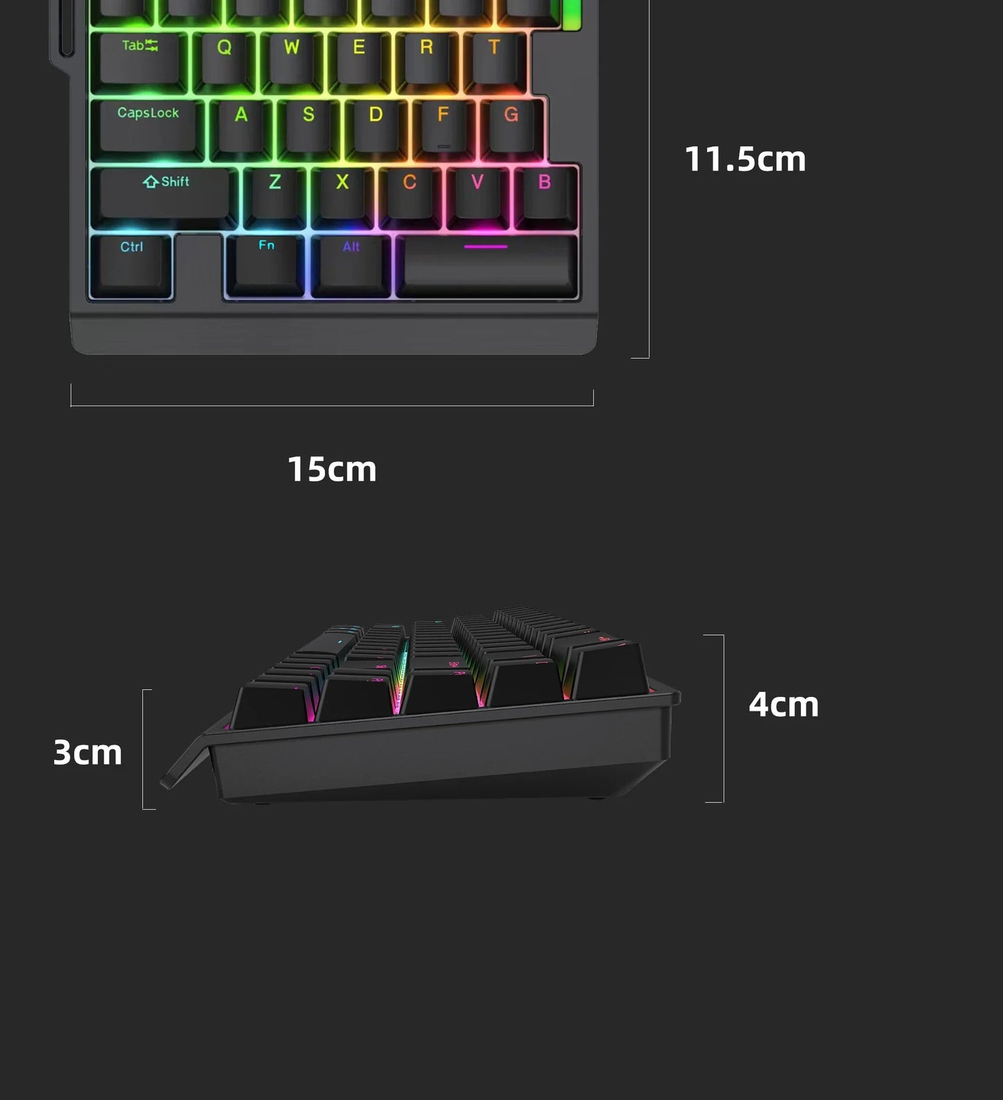 HE30 One-Handed Mechanical Gaming Keyboard – 29 Keys with Magnetic Switch, Smart Speed & Quick Trigger for E-Sports