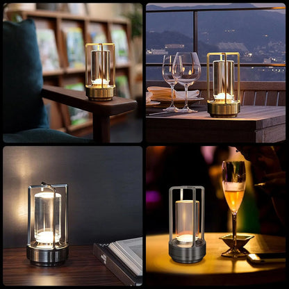 Wireless LED Table Lamp – Rechargeable Touch Sensor Night Light for Restaurant, Hotel & Bedroom Decor