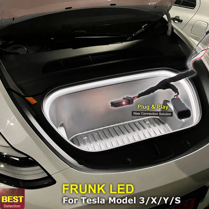 SATONIC V2 Auto Frunk Soft Closer – Waterproof Frunk LED for Tesla Model 3, Y, Model 3 Highland, S & X