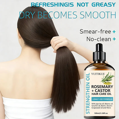 Rosemary & Castor Hair Oil - Strengthening Blend with Jojoba & Batana Oils