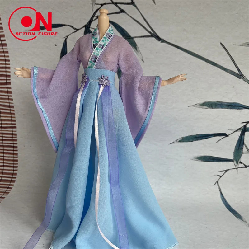1/6 Female Doll Hanfu Outfit – Ancient Traditional Dress for 12-Inch Action Figures, Cosplay Model Toy