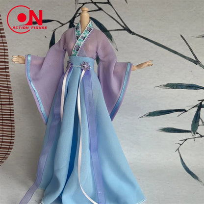1/6 Female Doll Hanfu Outfit – Ancient Traditional Dress for 12-Inch Action Figures, Cosplay Model Toy