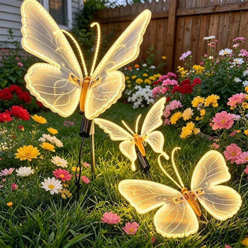 Giant LED Butterfly Decoration - Moving Simulated Insect Light for Outdoor Parties & Holidays