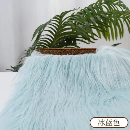 25x45cm Long Hair Faux Fur Fabric — DIY Animal Suit, Doll Hair, Beard Craft Material for Patchwork, Garment Sewing Accessories