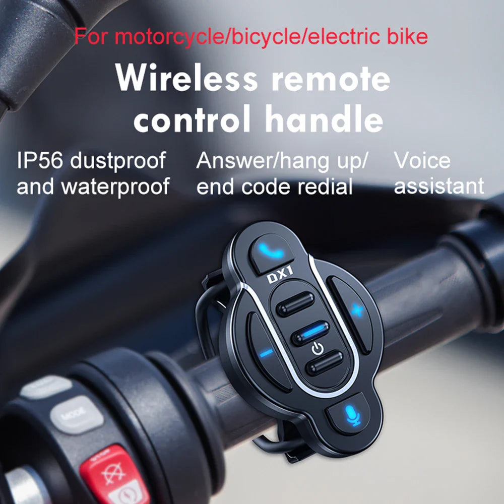 Universal Smart Bluetooth 5.4 Remote Control – Waterproof Wireless Media Controller for Helmet Earphone, Motorcycle & Bike Handlebar