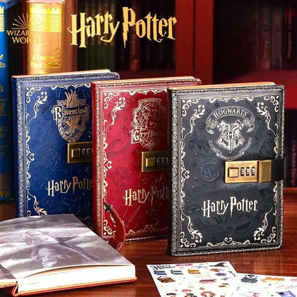 2024 New Harry Potter Four Academy Retro Notebook - A5 Cartoon Log Writing Book, Color Pages, Student & Birthday Gift