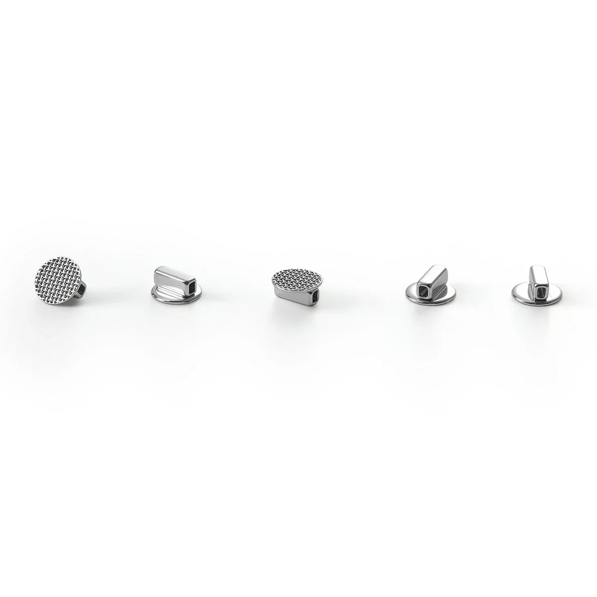 AZDENT 10PCS Orthodontic Lingual Buttons - Bondable Round Mesh Base Single Tube Dental Treatment Accessories