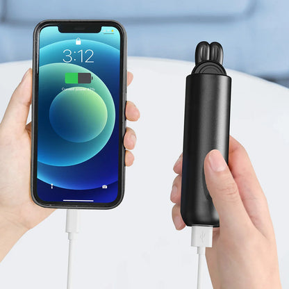 Portable Mini Handheld Fan – Cute USB Fan with LED Display, 2000mAh Rechargeable Pocket Fan & Power Bank Feature