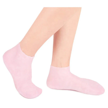 Moisturizing Exfoliating Silicone Socks for Dry Cracked Skin - Plantar Protection & Foot Care Elastic Socks
