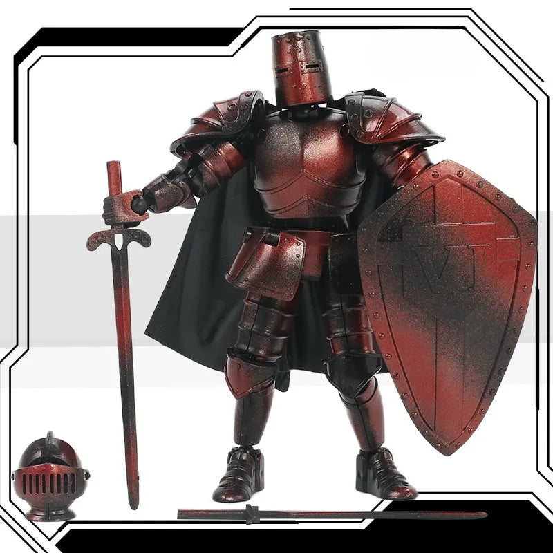 Medieval Knight Lucky 13 Action Figure – Movable Joint 3D Building Block Toy for Boys & Gift