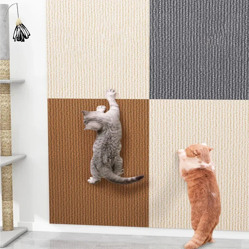 Self-Adhesive Carpet Cat Scratch Board – DIY Wall & Sofa Protection, Anti-Scratch Paws Sharpening for Cats
