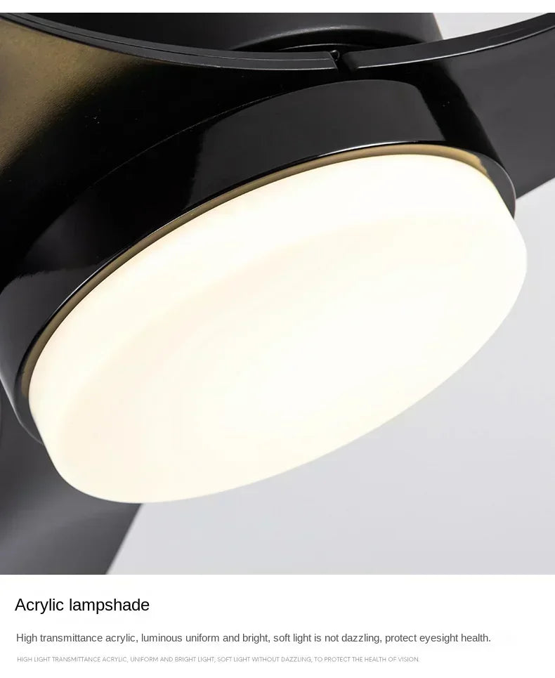 LED Ceiling Mounted Fan Light - Nordic Style Decorative Ceiling Fan for Living Room, Restaurant, and Minimalist Household Use