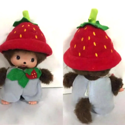 Fruit Adventure Strawberry Plush Doll – Cute PP Cotton Monchichi-Style Toy Bag Pendant Gift 15cm