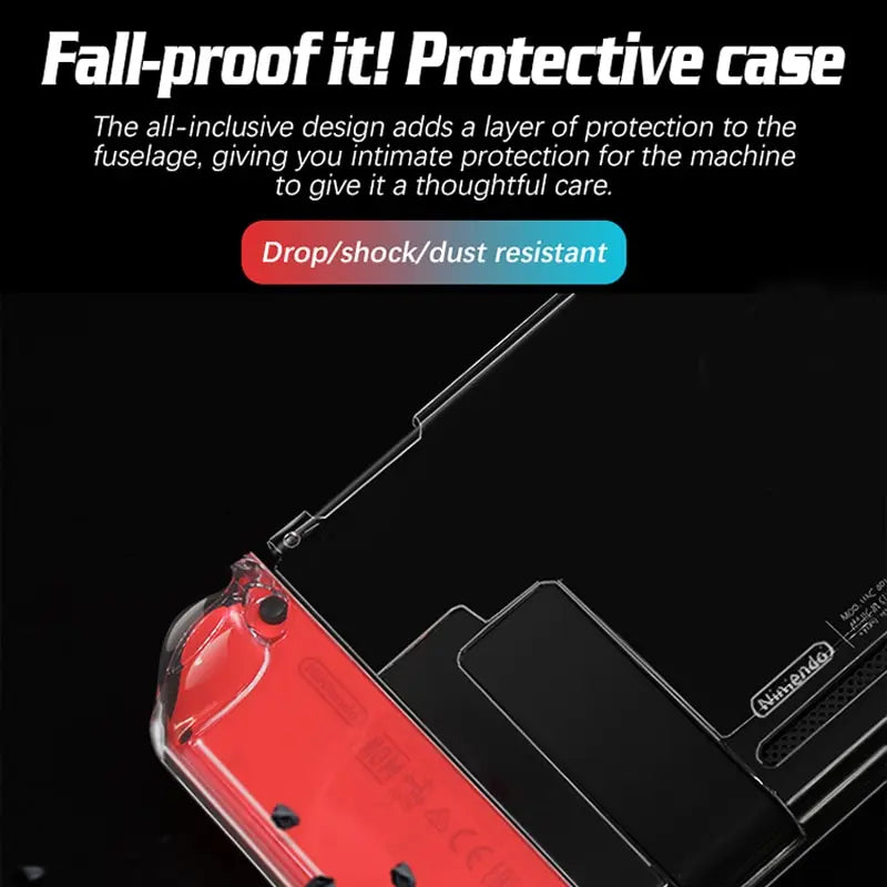 High Transparency PC Protective Case for Nintendo Switch – Ultra-Thin Full Coverage Handle & Split Protection