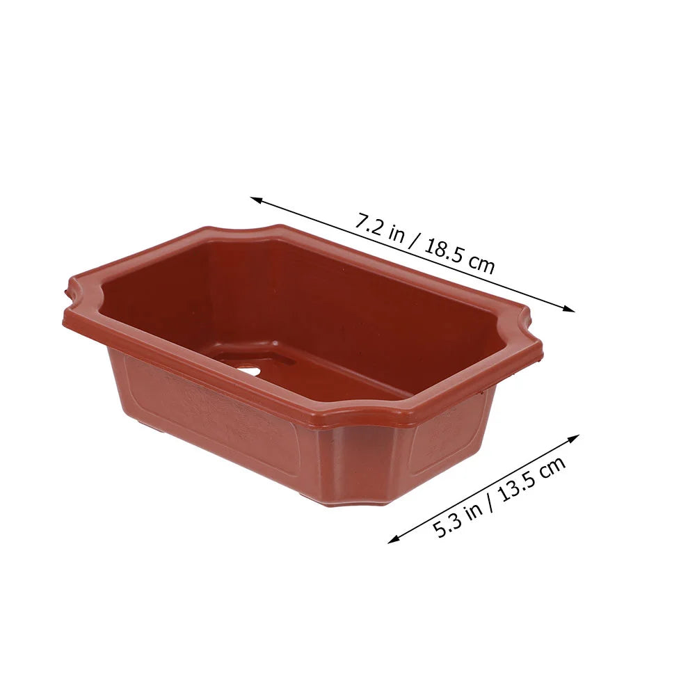 10 Pcs Large Plastic Flowerpots – Reusable Bonsai & Succulent Planting Pots for Indoor & Outdoor Use