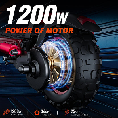 J11MAX Foldable Electric Scooter for Adults — 48V 1200W, 18Ah, 11" Off-Road Tires, Waterproof Smart E-Scooter