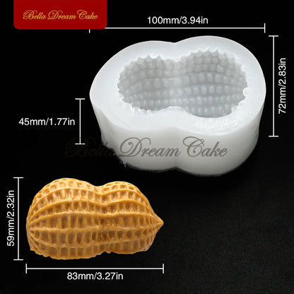 Peanut Design Silicone Mousse Mold – Pudding, Fondant, Chocolate & DIY Cake Decorating Bakeware Tool