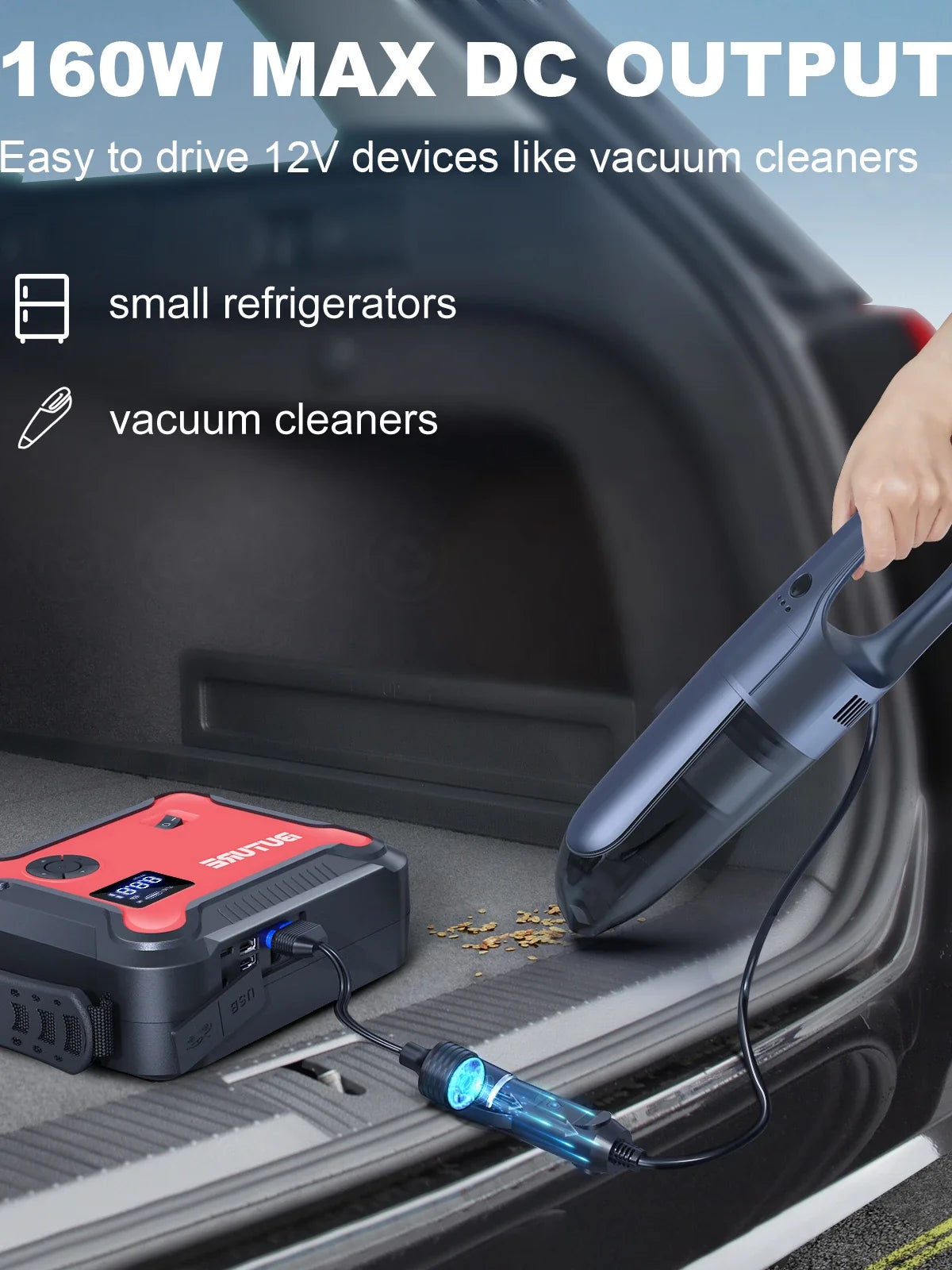 Buture 5-in-1 Car Jump Starter - 26800mAh Portable Battery Booster with Air Compressor & Tire Inflator