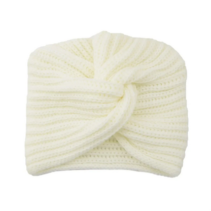 Women's Knitted Turban Hat - Bohemian Cashmere Cross Wrap Indian Wool Bonnet Cap