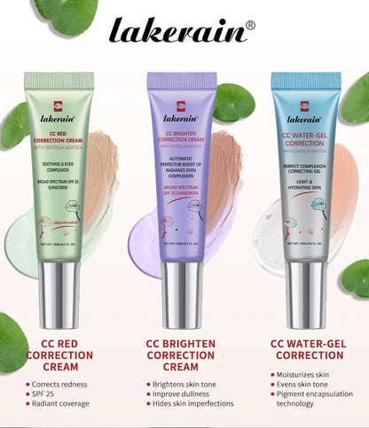 CC Red Correction Cream Primer – Moisturizing Waterproof Base with Centella Asiatica for Concealer & Foundation Prep