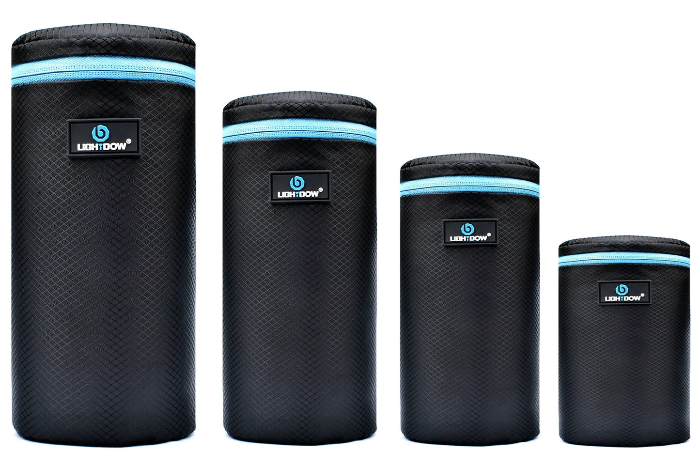 Lightdow 4-Size DSLR Lens Bag Set — Soft Protective Pouches S/M/L/XL for Camera Lenses