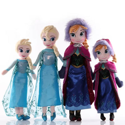 Frozen Anna & Elsa Princess Plush Dolls 30–50cm — Soft Toy Birthday & Christmas Gift for Girls