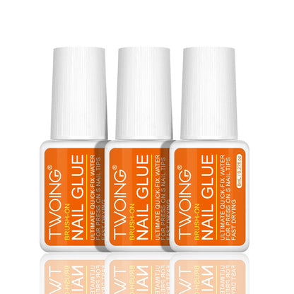 Twoing Waterproof Nail Adhesive — Long-Lasting, Fast-Drying, Formaldehyde-Free Glue for Acrylic & Fake Nails