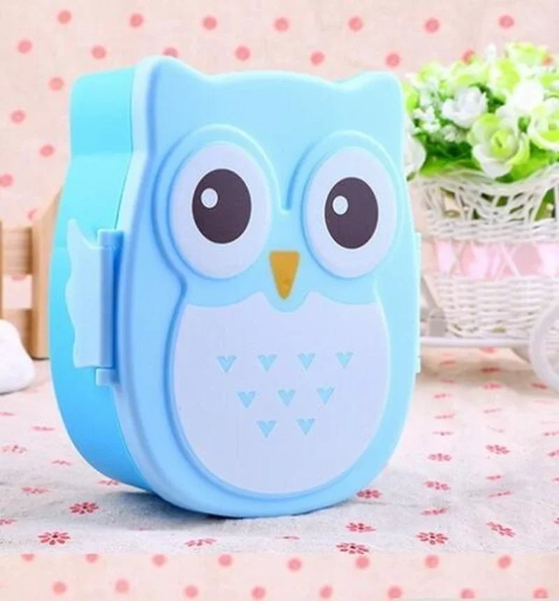 Portable Plastic Children’s Bento Box – Lunch Box Food Container with Carton Design, Dinnerware & Cutlery Set