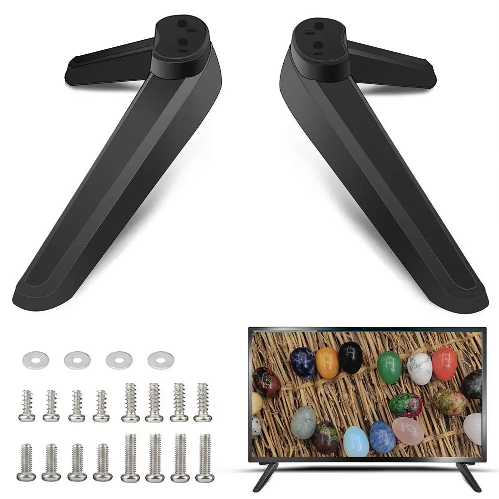 Universal TV Stand Base Replacement – Pedestal Mount Legs for 17–20mm TVs, Easy Installation Tabletop Stand