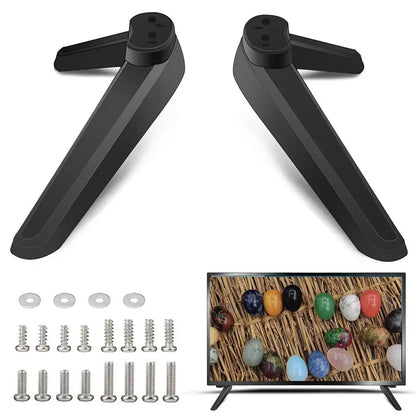 Universal TV Stand Base Replacement – Pedestal Mount Legs for 17–20mm TVs, Easy Installation Tabletop Stand