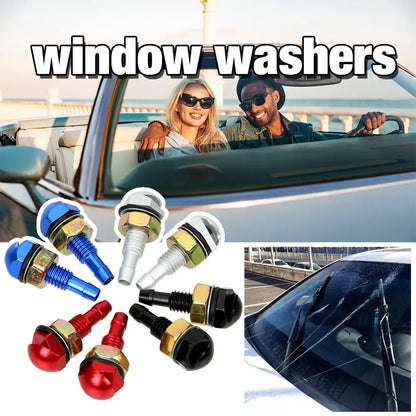 2Pcs Fan-Shaped Car Cleaning Washer Bonnet: Universal Front Windshield Water Sprayer Wiper Jet Nozzle