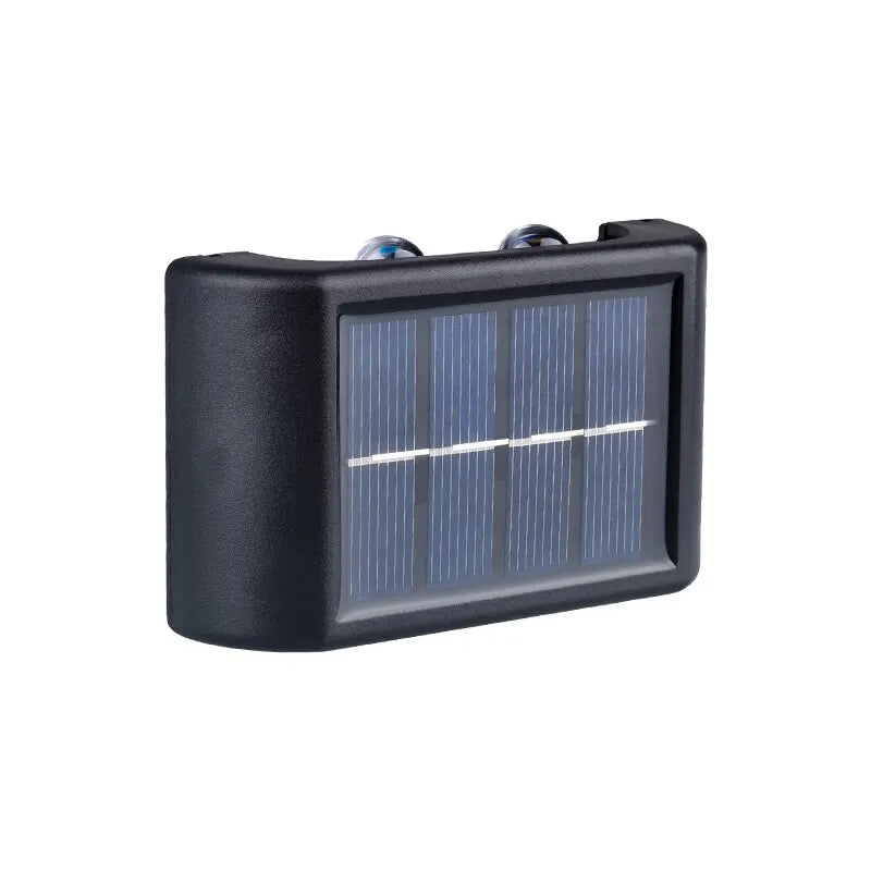 Solar Powered Waterproof Wall Light: 4 LED Beads Up and Down Light for Courtyard, Garden, Carport