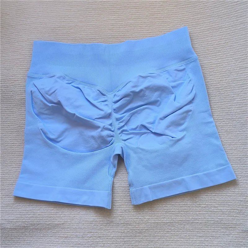 Women’s Gym Impact Running Shorts — Seamless Scrunch Butt Biker & Yoga Athletic Leggings