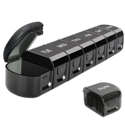 7-Day Weekly Pillbox Organizer – Tablet Holder & Medicine Storage Case for Capsules and Pills