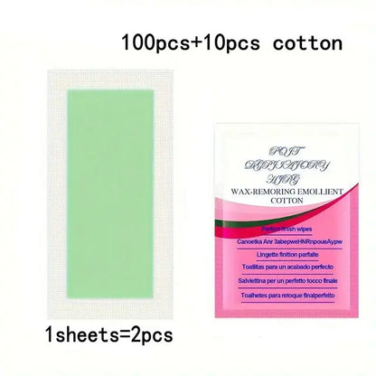 10-50PCS Depilatory Wax Strips – Cold Wax Paper for Hair Removal on Face, Neck, Arms & Legs, Beauty Tools