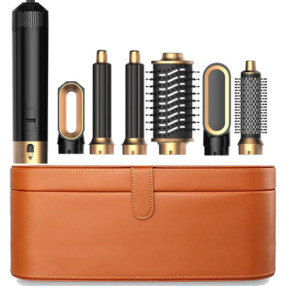 6-in-1 Hair Dryer Brush – Detachable Airflow Comb Curler with Heat Control for Straightening & Smooth Hair Styling