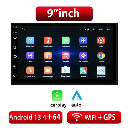 ESSGOO 2DIN Car Radio – Wireless CarPlay Android Auto GPS Navigator MP5 Player with 7"/9" Glass Touchscreen, Wi-Fi, FM & Bluetooth Car Stereo