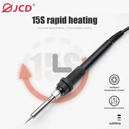 JCD 8586D 2-in-1 750W Soldering Station with Hot Air Gun – LCD Digital Display Electric Soldering Iron for SMD Welding & Rework