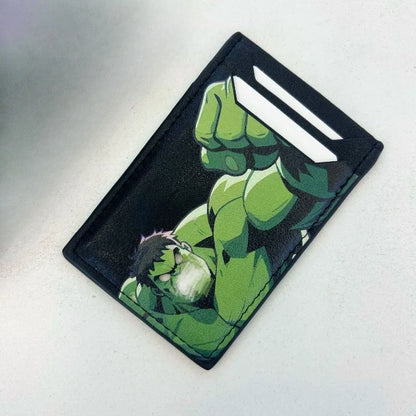 Leather Captain Wallet – Personalized Superhero Mask Card Holder & Slim ID Wallet for Men