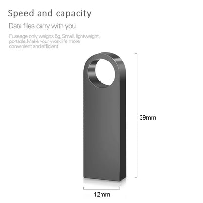 Metal USB 3.0 Flash Drive Keychain – High-Speed Pen Drive 8GB/16GB/32GB/64GB/128GB Memory Stick